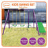 Kahuna Kids 4-Seater Swing Set with Slide Purple Green - Outdoorium