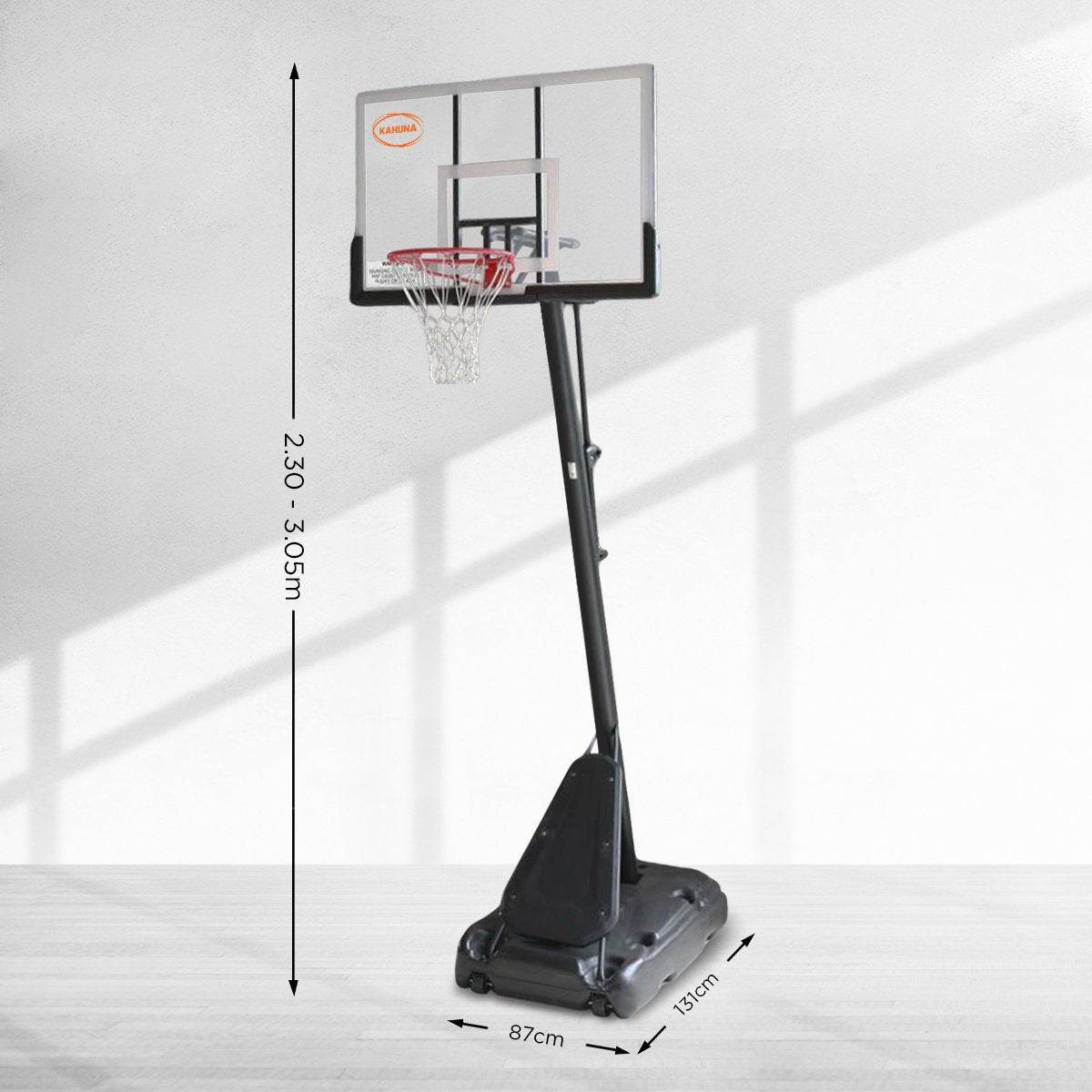 Kahuna Portable Basketball Hoop System 2.3 to 3.05m for Kids & Adults | Outdoorium