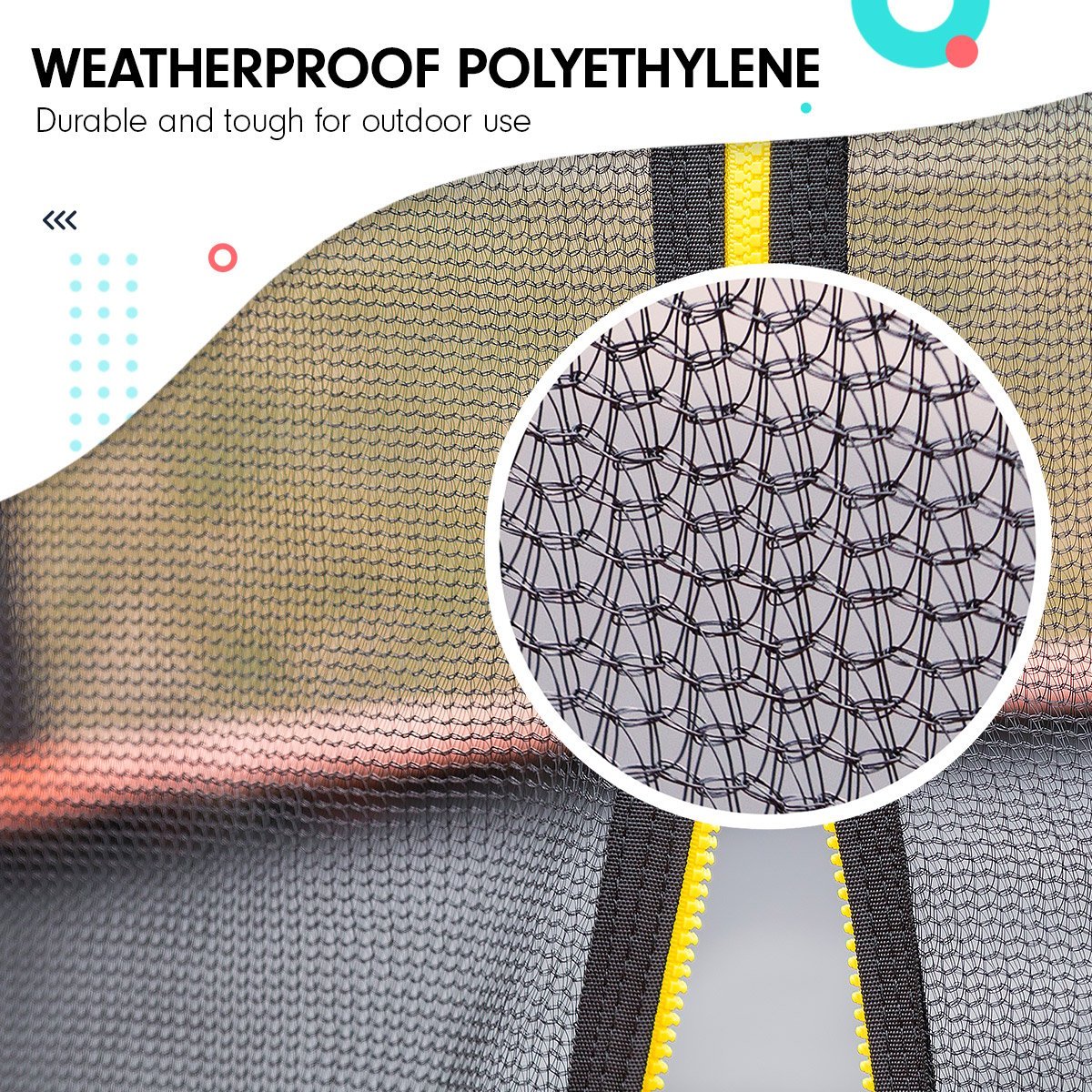 Kahuna Replacement Trampoline Net for 8ft x 14ft Oval Trampoline - Outdoorium