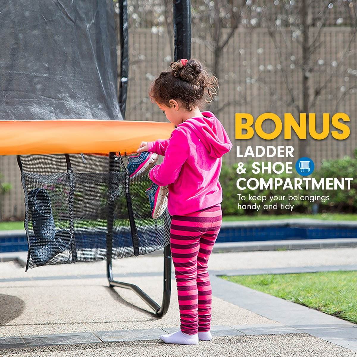 Kahuna Trampoline 6 Ft x 9 Ft Rectangular Outdoor - Orange - Outdoorium