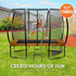 Kahuna Trampoline 6 Ft x 9 Ft Rectangular Outdoor - Orange - Outdoorium