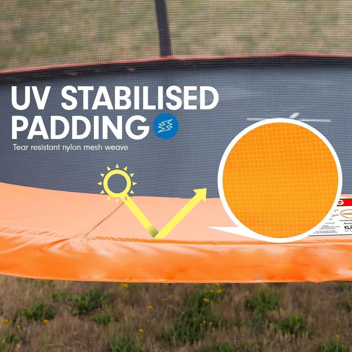 Kahuna Trampoline 6 Ft x 9 Ft Rectangular Outdoor - Orange - Outdoorium