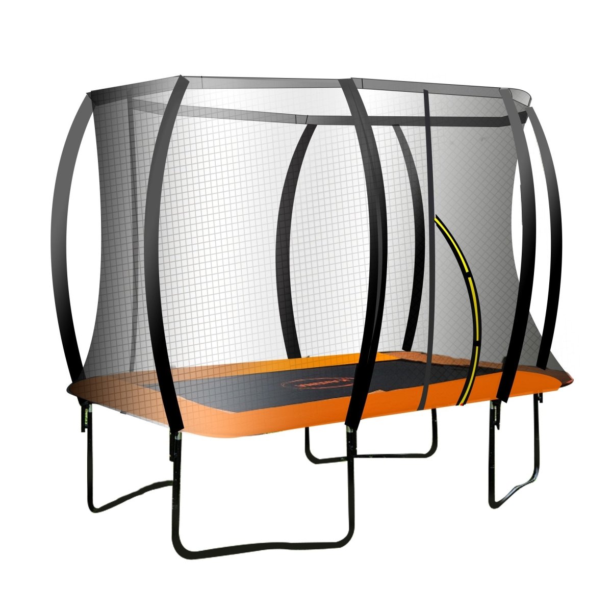 Kahuna Trampoline 6 Ft x 9 Ft Rectangular Outdoor - Orange - Outdoorium