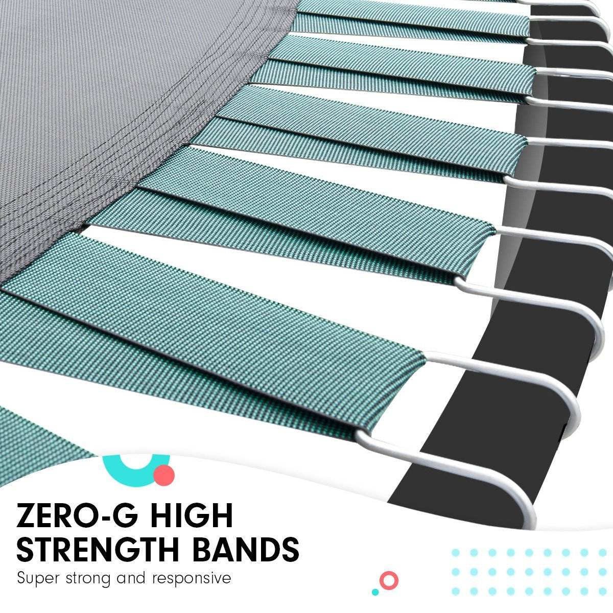 Kahuna Twister 12ft Springless Trampoline Outdoor Mat Pad Net Ladder with Basketball Set | Outdoorium