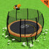 Kahuna Twister 12ft Springless Trampoline Outdoor Mat Pad Net Ladder with Basketball Set | Outdoorium