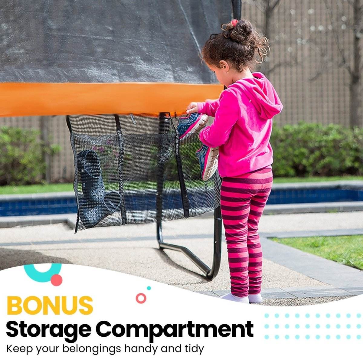 Kahuna Twister 14ft Springless Trampoline Outdoor Kids Safety Net Pad Mat - Outdoorium
