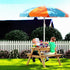 Keezi Kids Outdoor Table and Chairs Picnic Bench Umbrella Set Water Sand Pit Box - Outdoorium