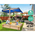 Keezi Kids Sandpit Wooden Sandbox Sand Pit with Canopy Bench Seat Toys 101cm | Outdoorium