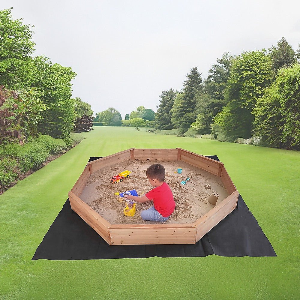 Kids Sand Pit Large Octagonal Wooden Sandpit - Outdoorium