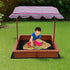 Kids Wooden Toy Sandpit with Adjustable Canopy | Outdoorium