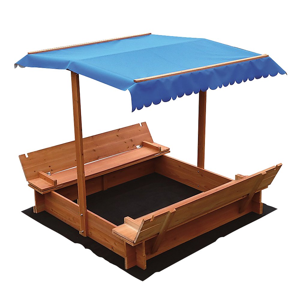 Kids Wooden Toy Sandpit with Canopy - Outdoorium