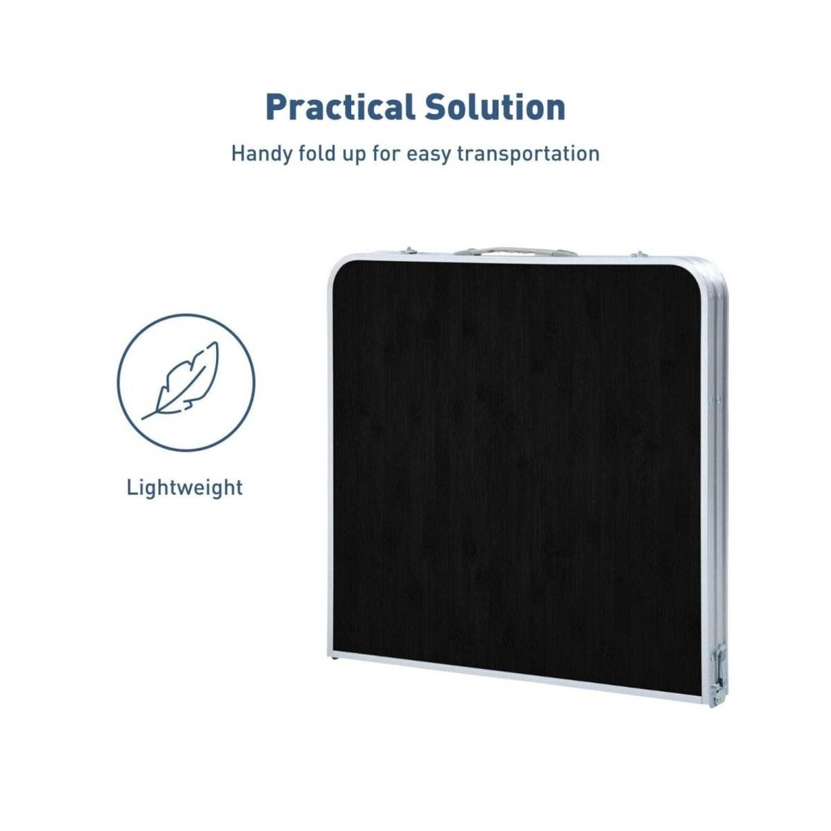 KILIROO Camping Table 120cm Black (With Grey Storage Bag) - Outdoorium