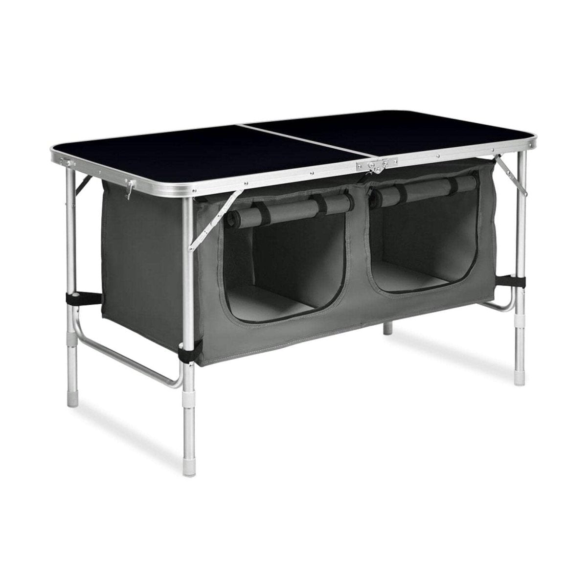 KILIROO Camping Table 120cm Black (With Grey Storage Bag) - Outdoorium