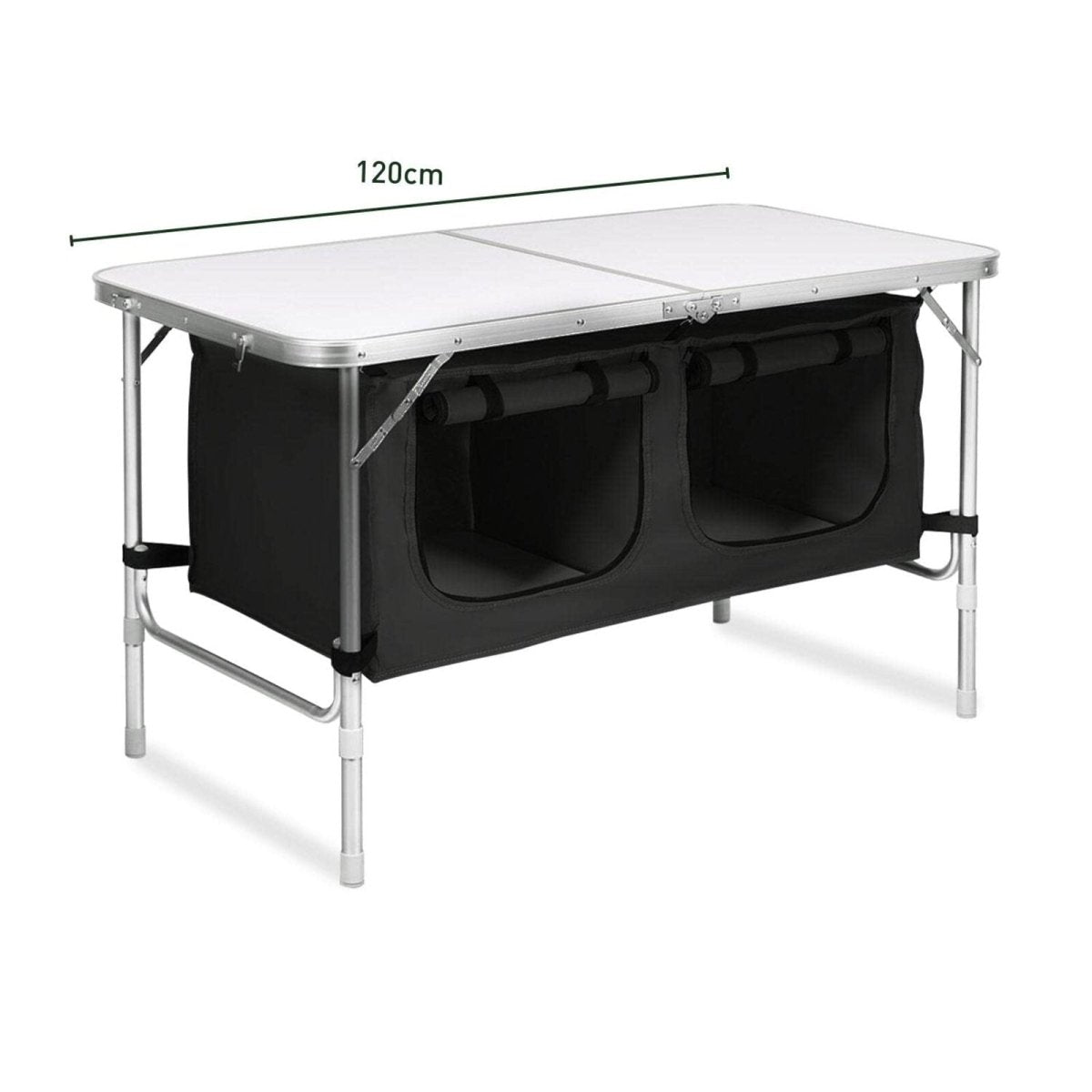 KILIROO Camping Table 120cm Silver (With Black Storage Bag) - Outdoorium