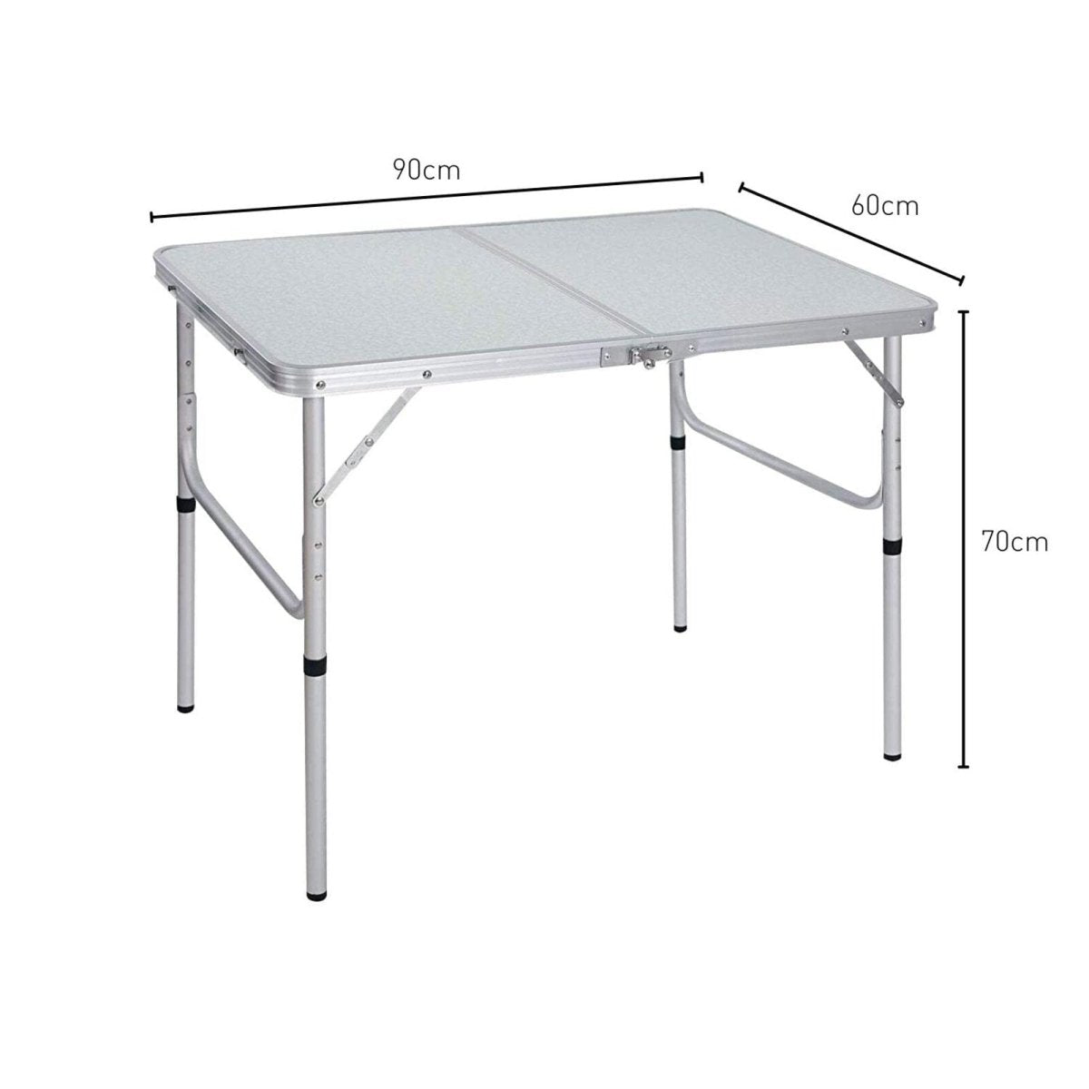 KILIROO Camping Table 90cm Silver - Outdoorium