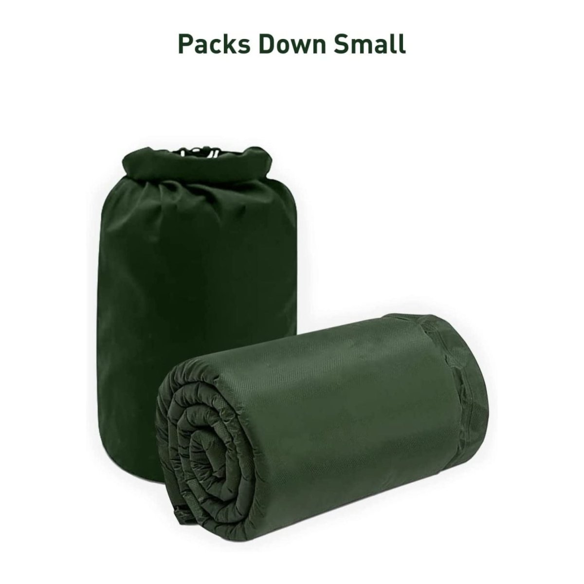 KILIROO Inflating Camping Mat with Pillow - Army Green - Outdoorium