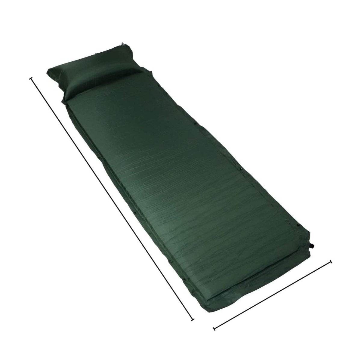 KILIROO Inflating Camping Mat with Pillow - Army Green - Outdoorium