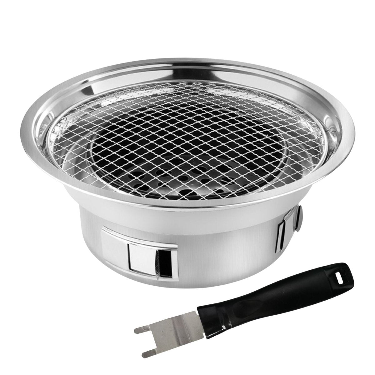 KILIROO Multifunctional Camping Charcoal BBQ Grill Stove (Silver) KR-CGS-100-YS - Outdoorium