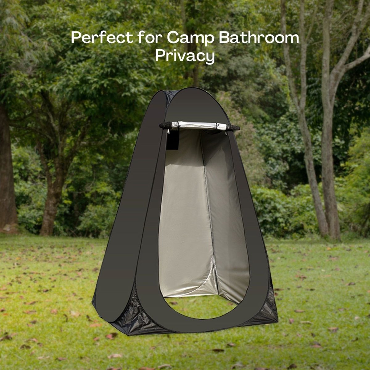 KILIROO Shower Tent with 2 window (Black) - Outdoorium