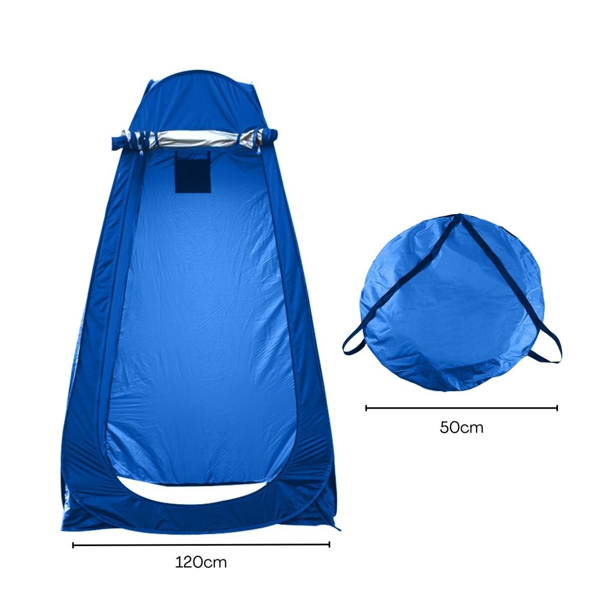 KILIROO Shower Tent with 2 window (Dark Blue) - Outdoorium