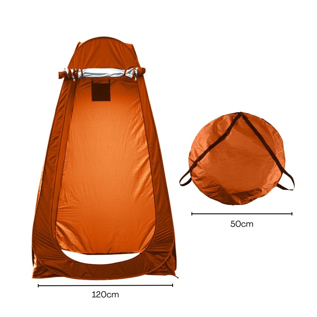 KILIROO Shower Tent with 2 Window (Orange) - Outdoorium