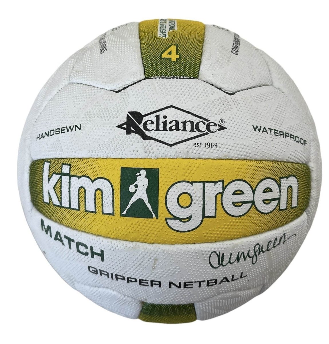 Kim Green Match Gripper Netball Hand Sewn Waterproof Net Ball Official Size 4 | Outdoorium