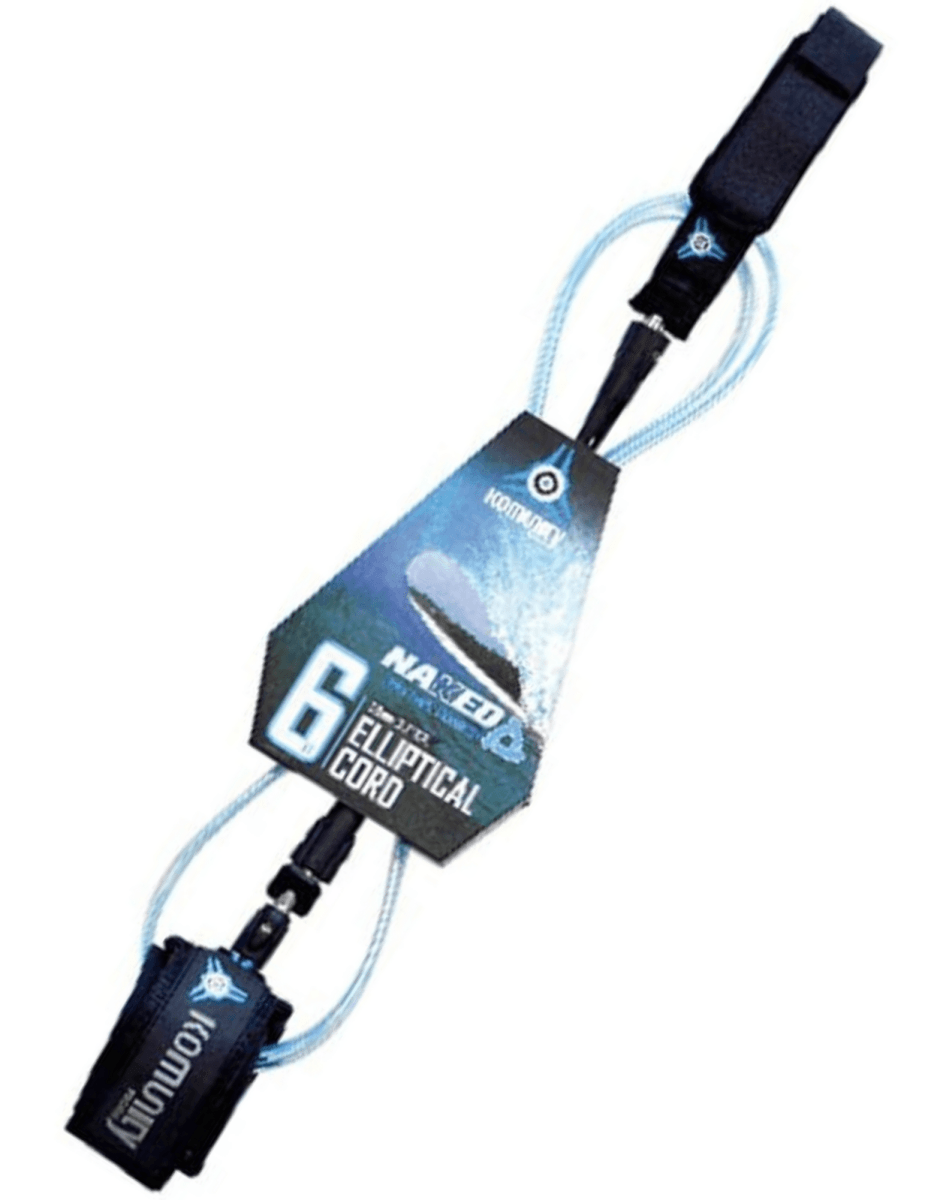 Komunity 6FT Naked Elliptical Cord Leash Surfboard Legrope Leash Surf Surfing Leg Rope | Outdoorium