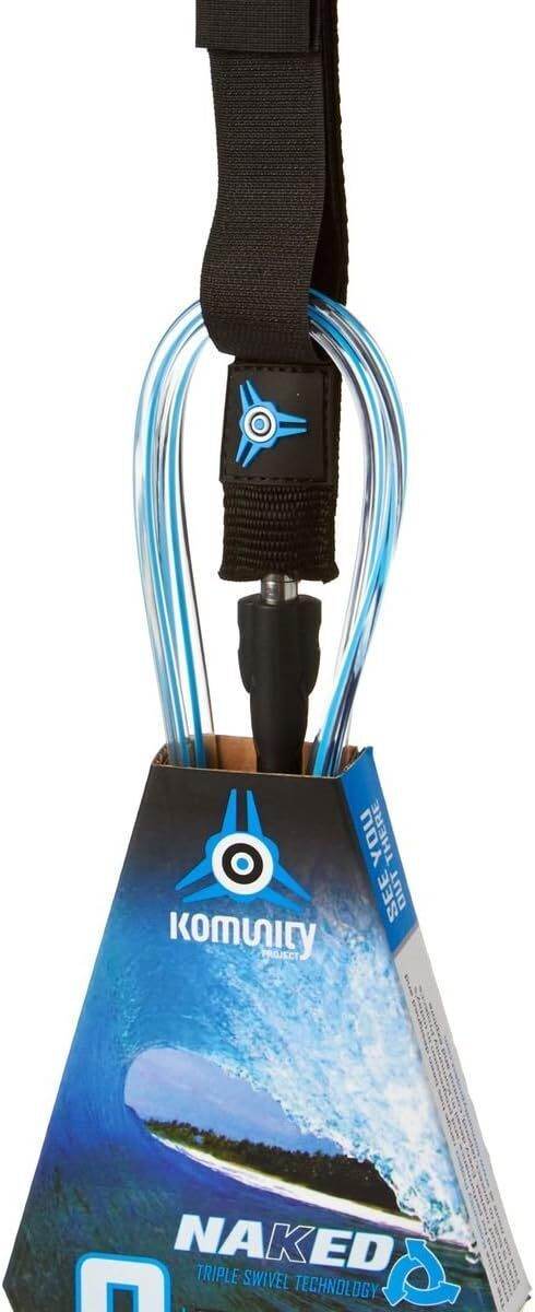 Komunity 6FT Naked Elliptical Cord Leash Surfboard Legrope Leash Surf Surfing Leg Rope | Outdoorium