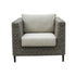 Lara 1 Seater Outdoor Sofa Armchair Rattan Wicker Lounge Light Grey - Outdoorium