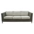 Lara 3 Seater Outdoor Sofa Rattan Wicker Lounge Light Grey - Outdoorium