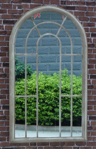 Large Garden Arched Window Mirror - Outdoorium