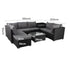 Large Modular Outdoor Ottoman Lounge Set in Black | Outdoorium