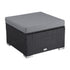 Large Modular Outdoor Ottoman Lounge Set in Black | Outdoorium