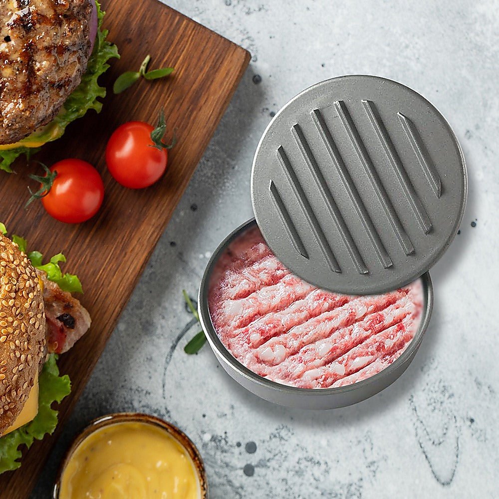 Large Round Hamburger Patty Maker Grill Press Burger Metal Mold Cooking Tools - Outdoorium