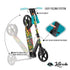 Lascoota Pulse Kick Push Commuter Scooter Teen Adult Graphic Black | Outdoorium