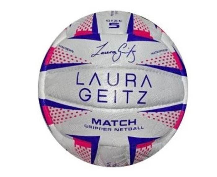 Laura Geitz Match Gripper Netball Hand Sewn Waterproof Official Size 4 | Outdoorium