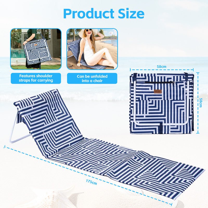 Lazy Dayz Fold Up Beach Lounger - Makena | Outdoorium