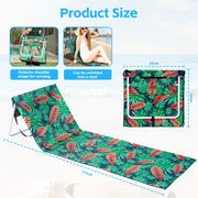 Lazy Dayz Fold Up Beach Lounger - Mossman | Outdoorium