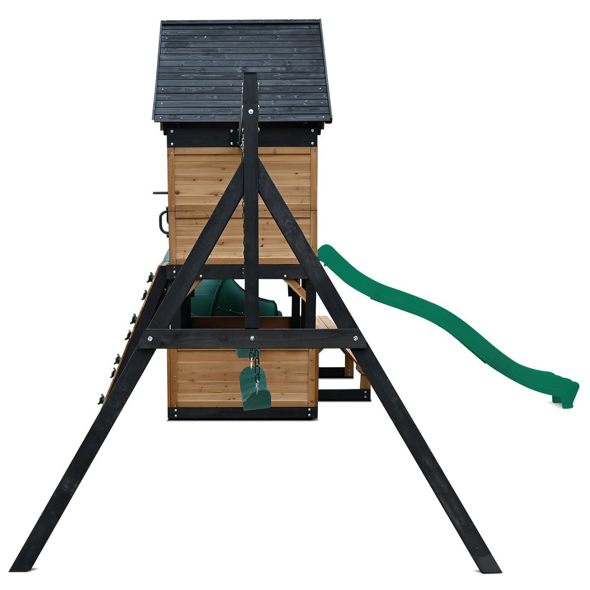 Lifespan Kids Claremont Swing Set & Play Centre with 2.2m Slide (Green) | Outdoorium