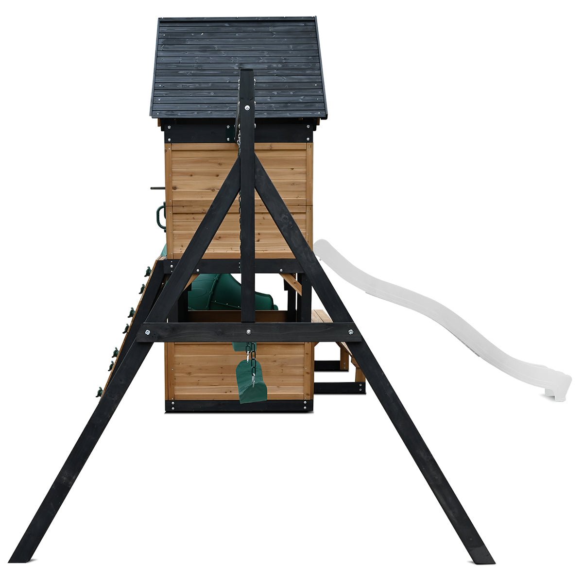 Lifespan Kids Claremont Swing Set & Play Centre with 2.2m Slide (White) | Outdoorium