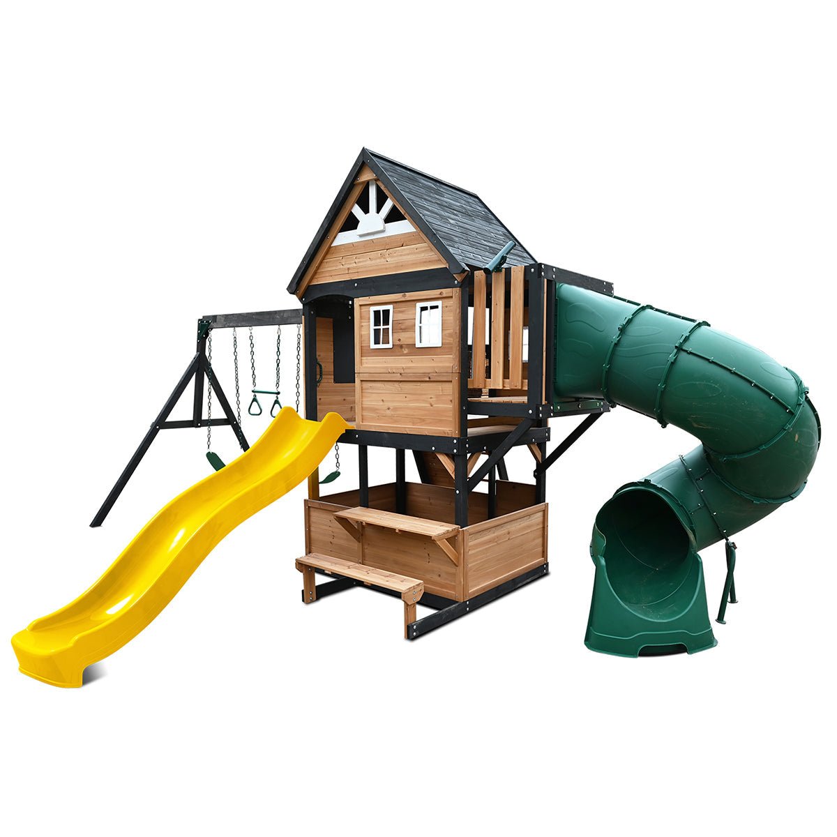 Lifespan Kids Claremont Swing Set & Play Centre with 2.2m Slide (Yellow) | Outdoorium
