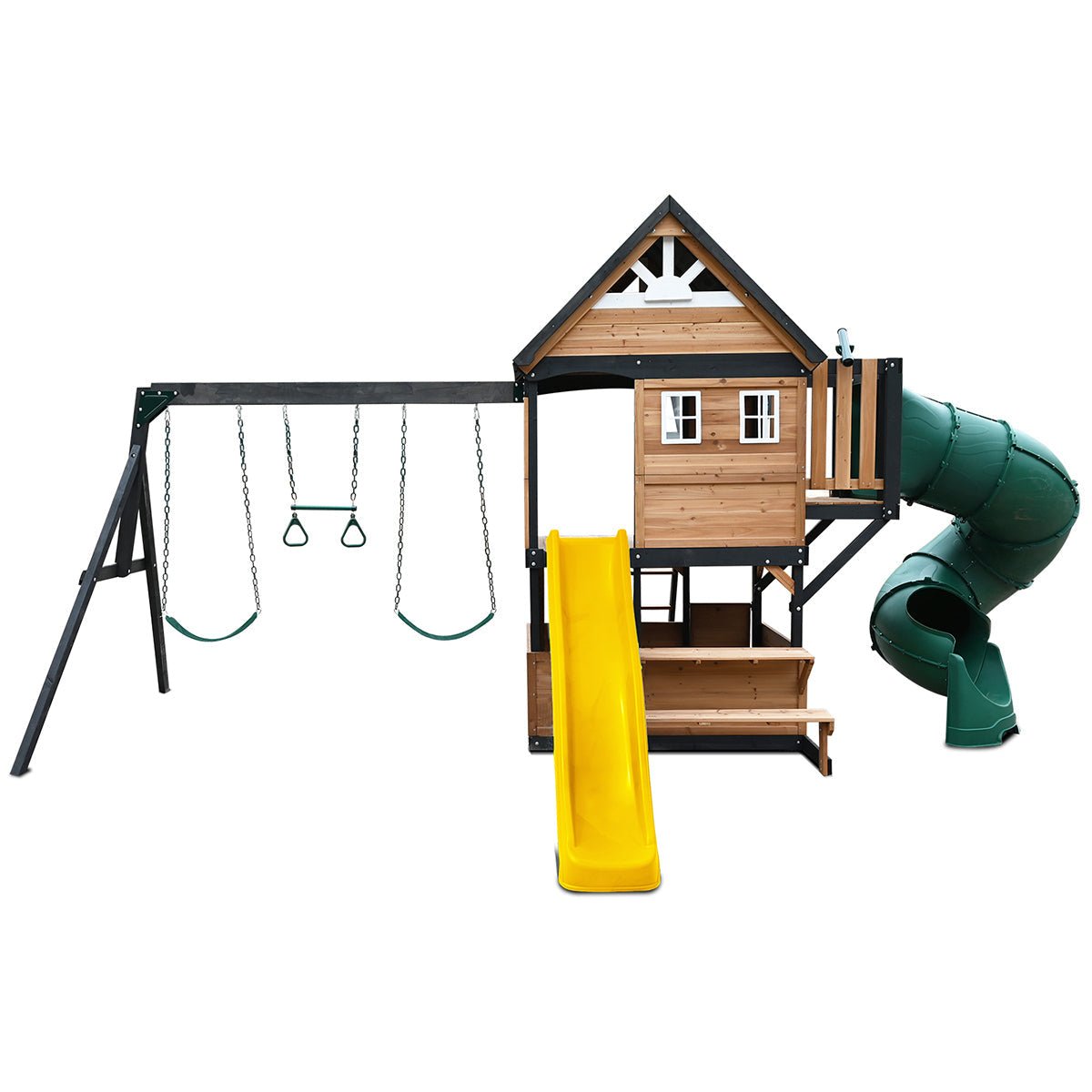 Lifespan Kids Claremont Swing Set & Play Centre with 2.2m Slide (Yellow) | Outdoorium