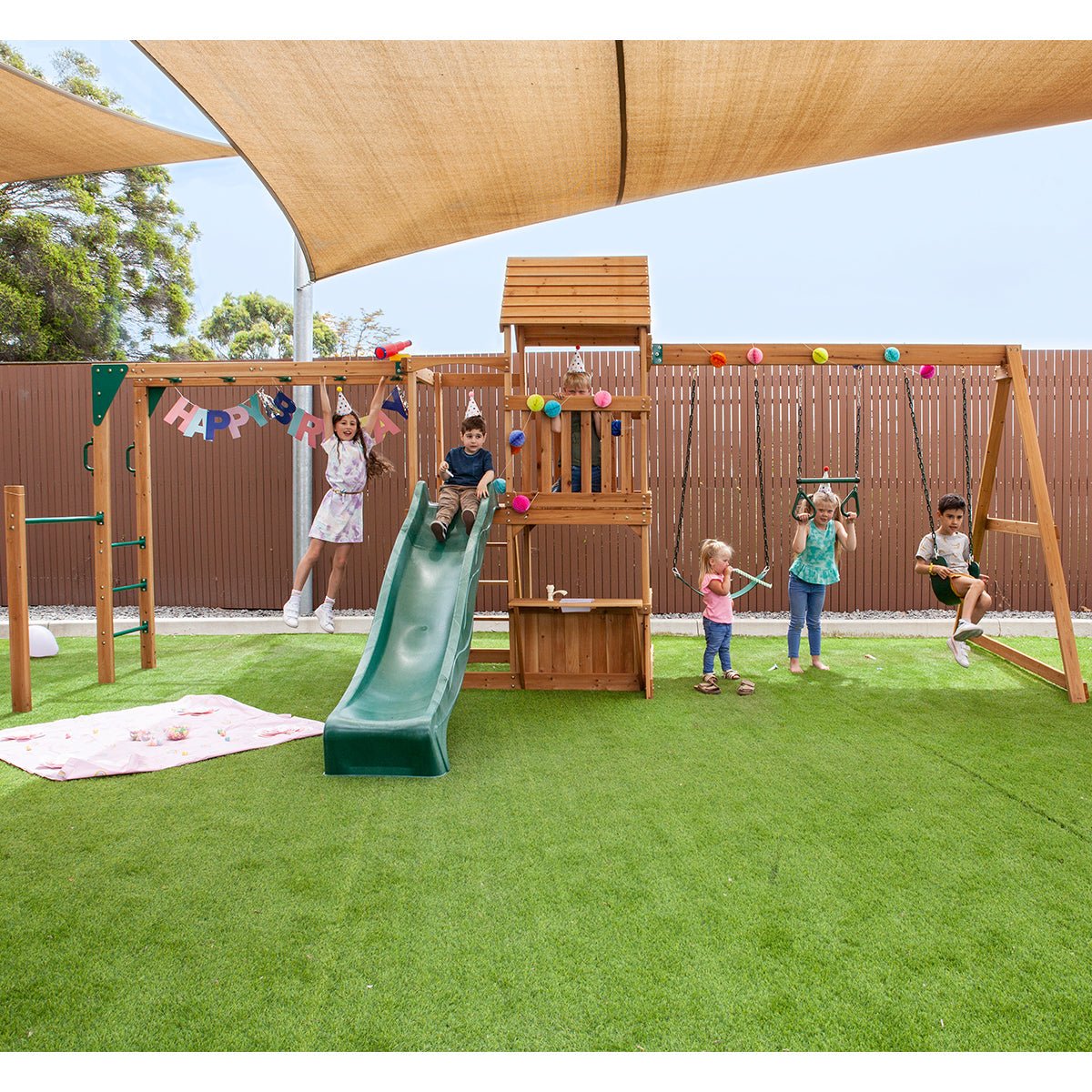 Lifespan Kids Coburg Lake Play Centre with Green Slide - Outdoorium