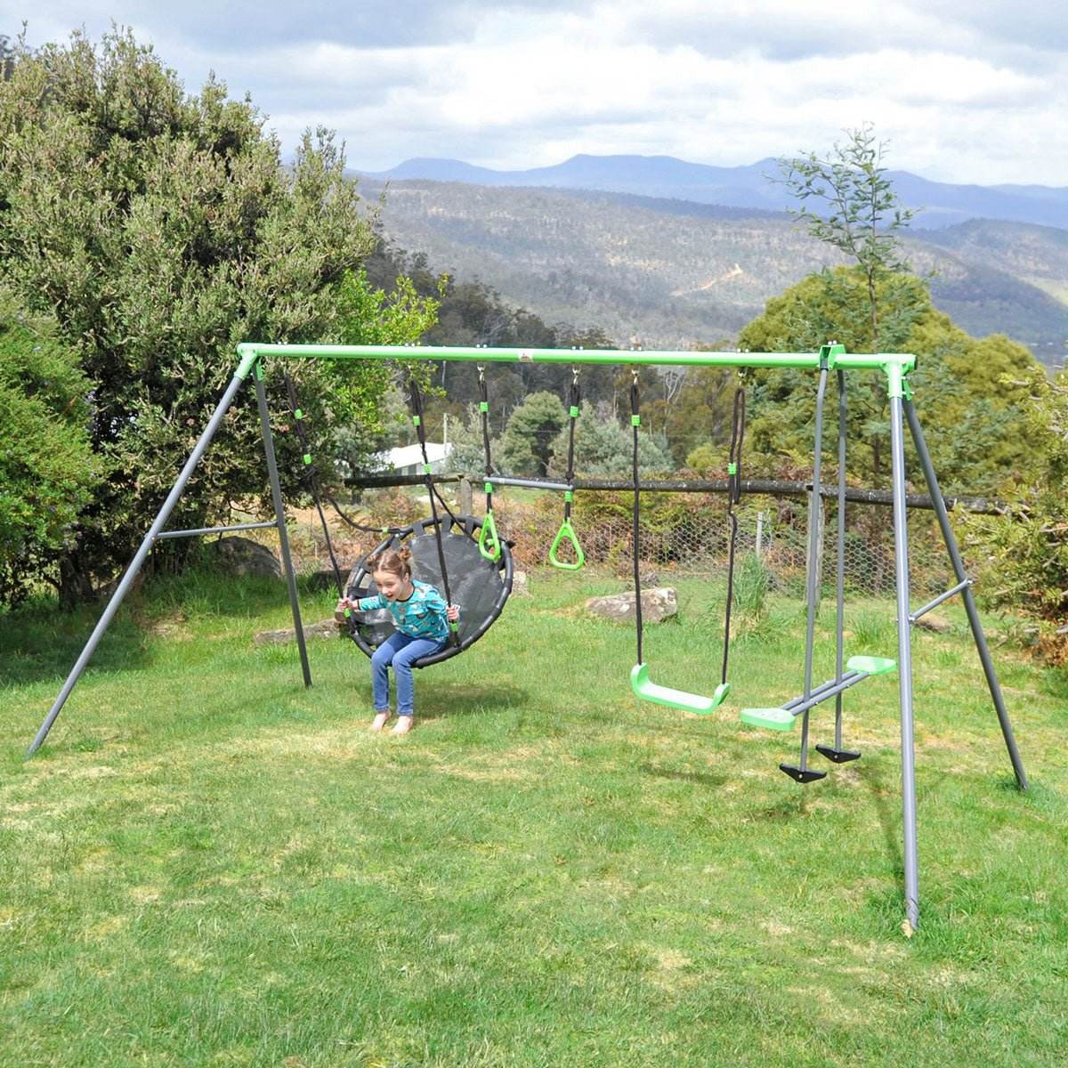 Lifespan Kids Lynx 4 Station Swing Set | Outdoorium