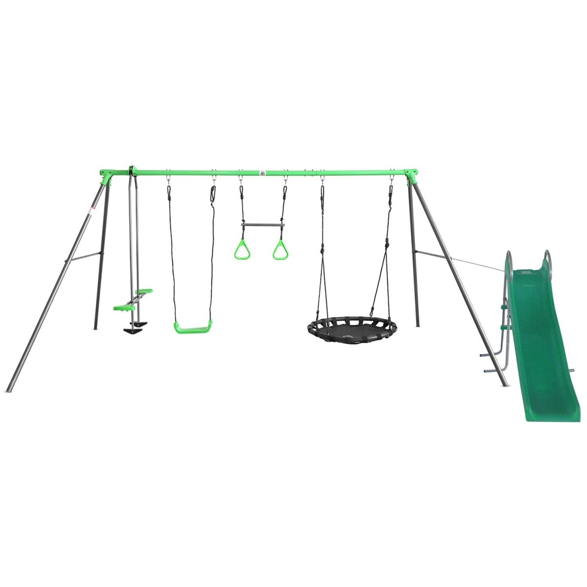 Lifespan Kids Lynx 4 Station Swing Set with Slippery Slide - Outdoorium