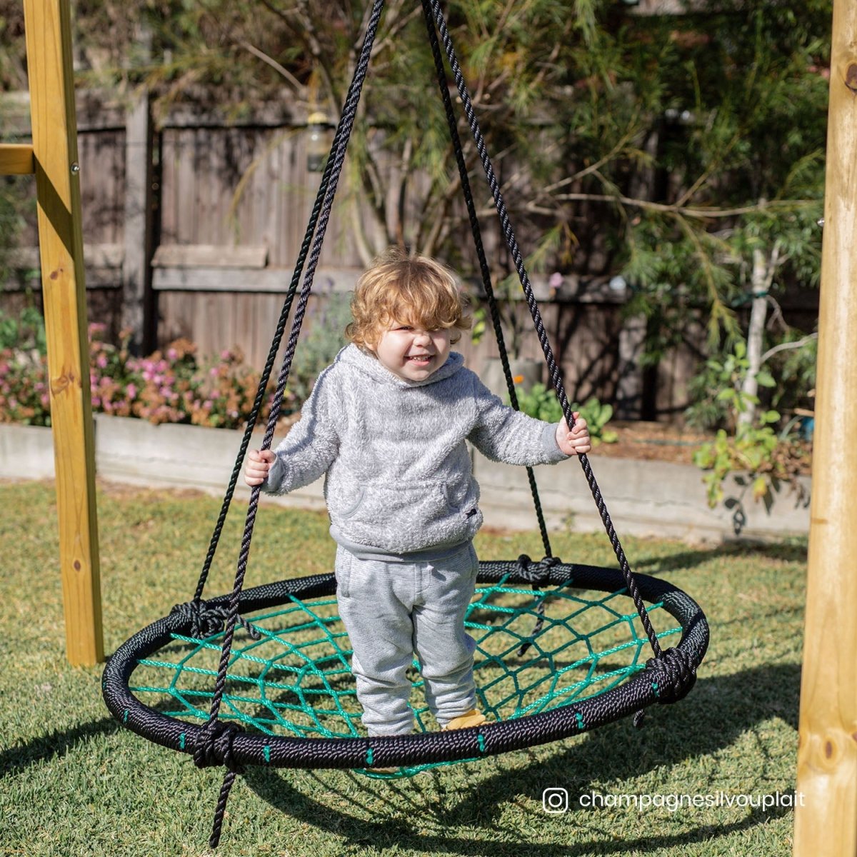 Lifespan Kids Oakley Swing Set with 1.2m Spidey Web Swing - Outdoorium