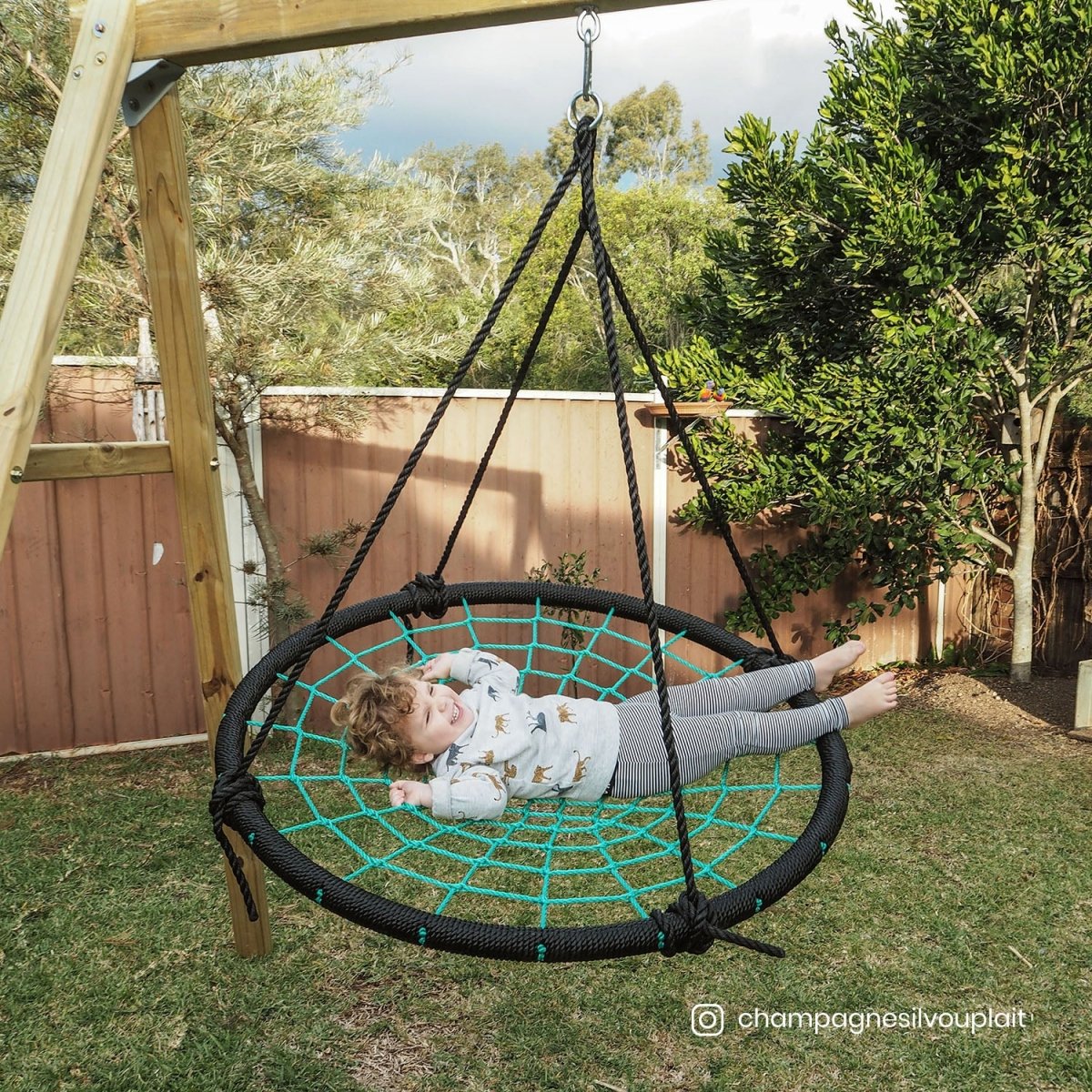 Lifespan Kids Oakley Swing Set with 1.2m Spidey Web Swing - Outdoorium