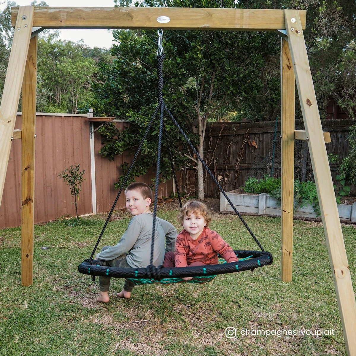 Lifespan Kids Oakley Swing Set with 1.2m Spidey Web Swing - Outdoorium