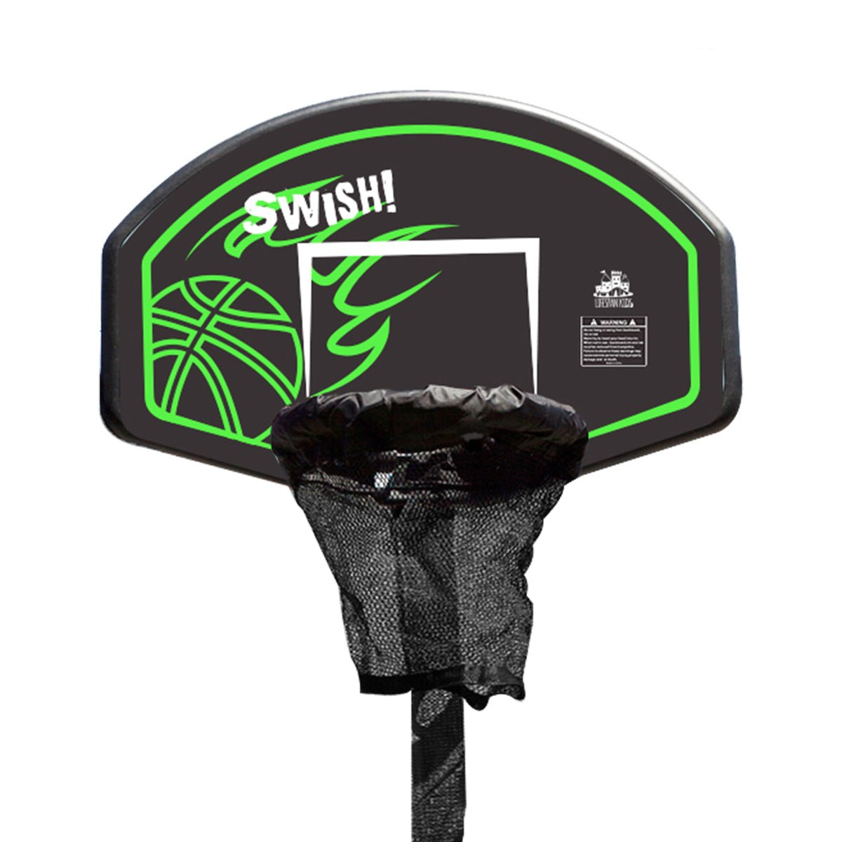 Lifespan Kids Swish Trampoline Basketball Ring with Metal Swing Set Adaptor - Outdoorium