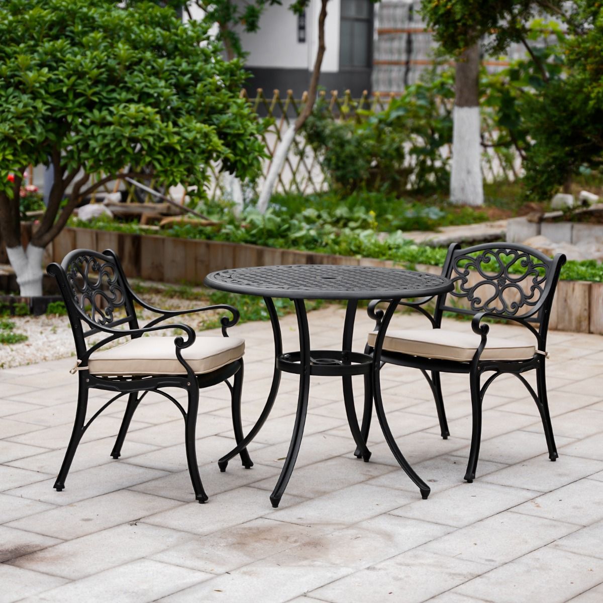 Marco Aluminium 3 Pce Setting(CAT - 090 black + CAC - 042) | Outdoorium